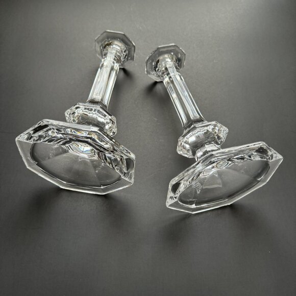 Crystal Candlestick Holder 8 Inch Tall - Picture 9 of 15